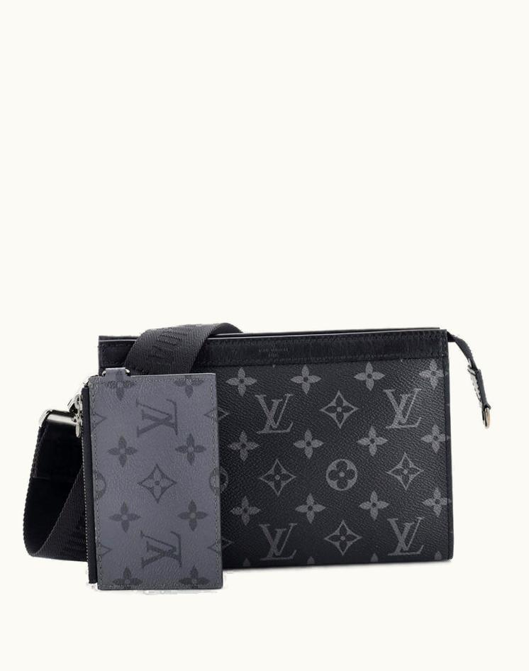 Louis Vuitton Louis Vuitton Gaston Wearable Wallet Monogram Eclipse Canvas Black Gun Metal