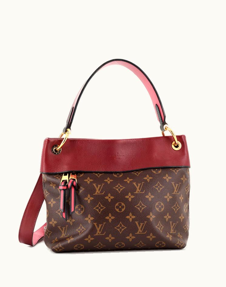 Louis Vuitton Louis Vuitton Tuileries Besace Bag Monogram Canvas With Leather in Brown and Red