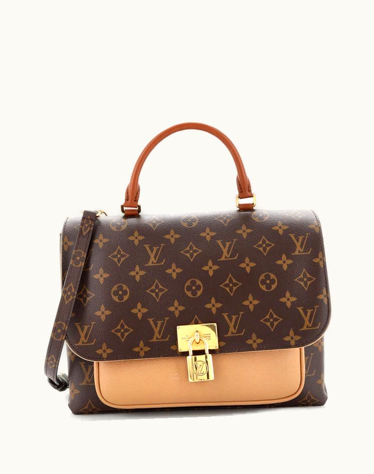 Louis Vuitton Louis Vuitton Marignan Handbag Monogram Canvas With Leather Brown