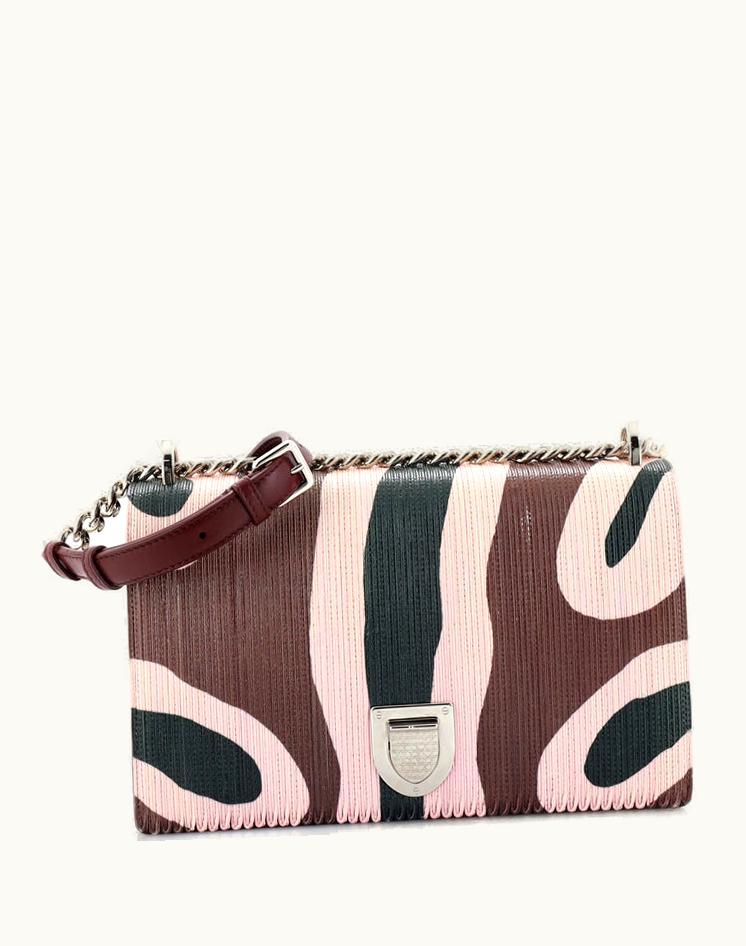 Dior Diorama Flap Bag Printed Stitched Leather Large