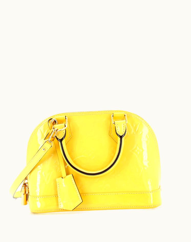 Louis Vuitton Louis Vuitton Alma Vernis BB Handbag Yellow