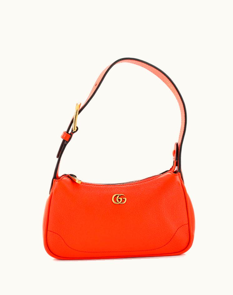 Gucci Gucci Aphrodite Mini Shoulder Bag Leather Orange