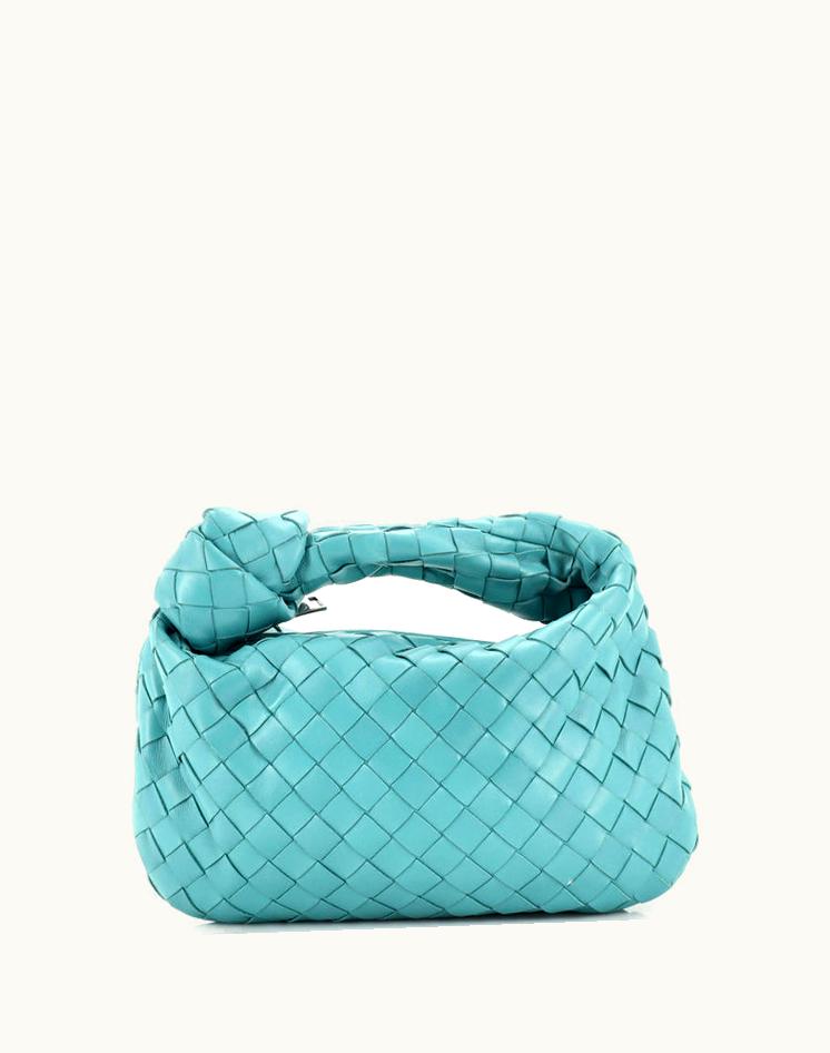 Bottega Veneta Bottega Veneta Bv Jodie Hobo Intrecciato Nappa Mini Leather Shoulder Bag Blue