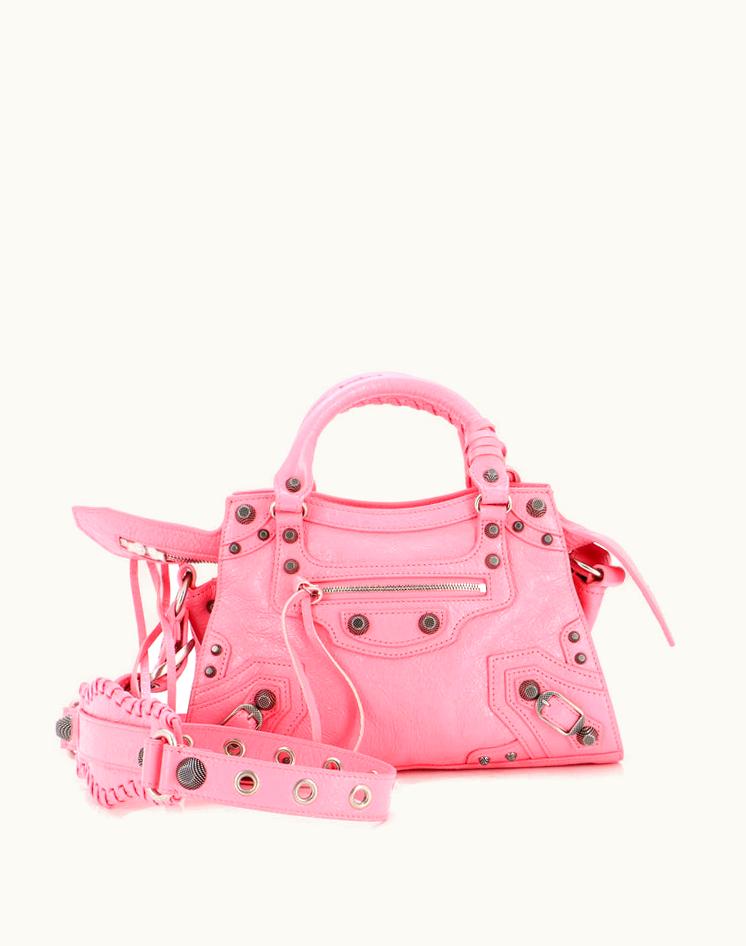 Balenciaga Balenciaga Neo Cagole City Bag Leather XS Pink Aged Silver