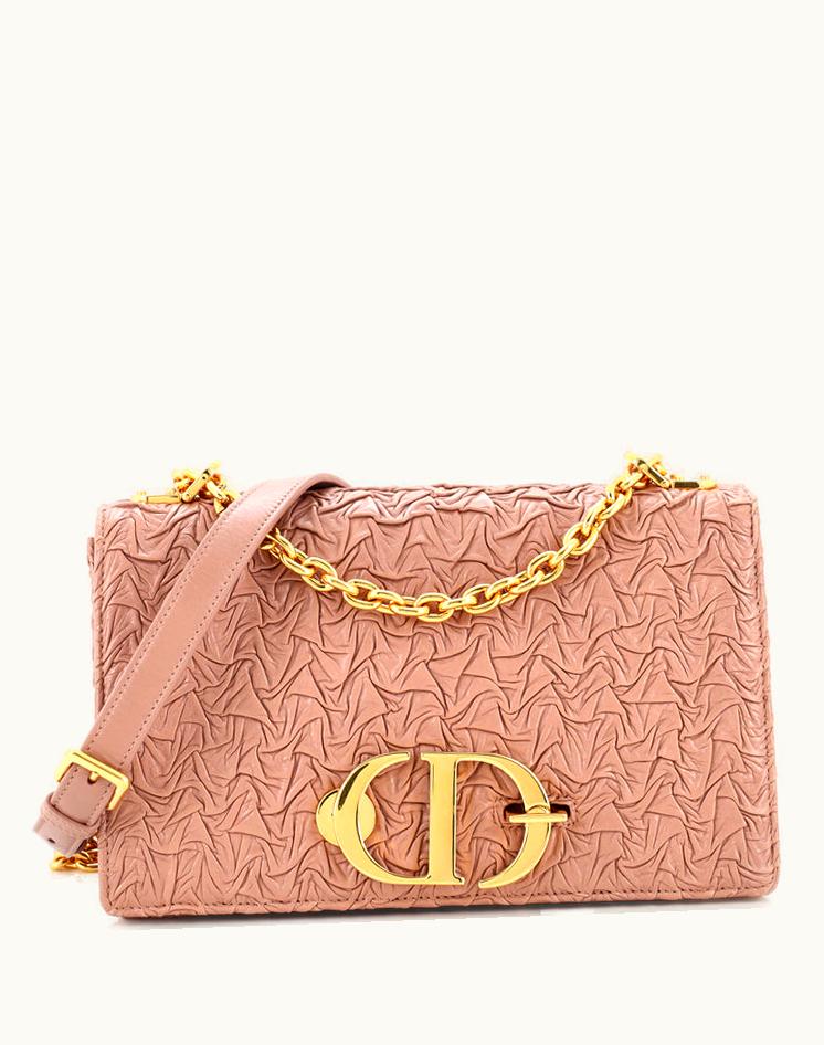 Dior Dior 30 Montaigne Chain Full Flap Bag Wavy Crinkled Lambskin