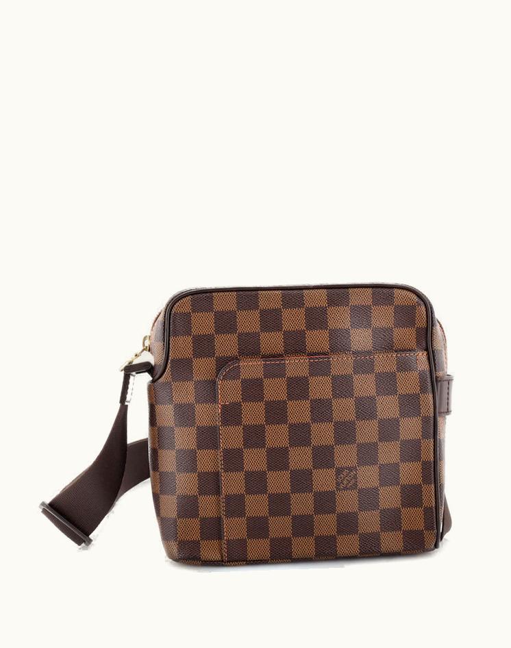 Louis Vuitton Louis Vuitton Olav Handbag Damier PM Coated Canvas Brown & Orange