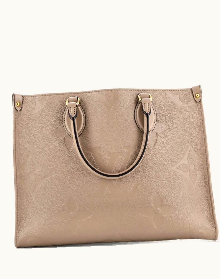 Louis Vuitton Louis Vuitton OnTheGo Tote Monogram Empreinte Giant MM Leather Neutral Gold