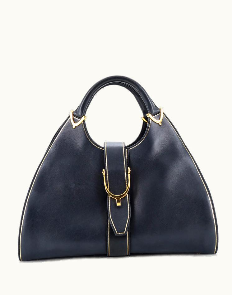 Gucci Gucci Stirrup Top Handle Bag Leather Large