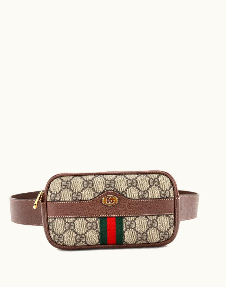 Gucci Gucci Ophidia Belt Bag GG Coated Canvas Small Brown & Gold