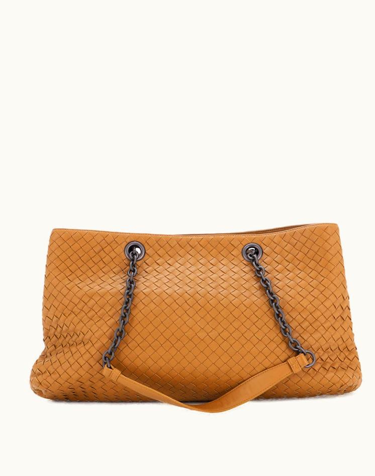 Bottega Veneta Bottega Veneta Double Chain Tote Intrecciato Nappa Large
