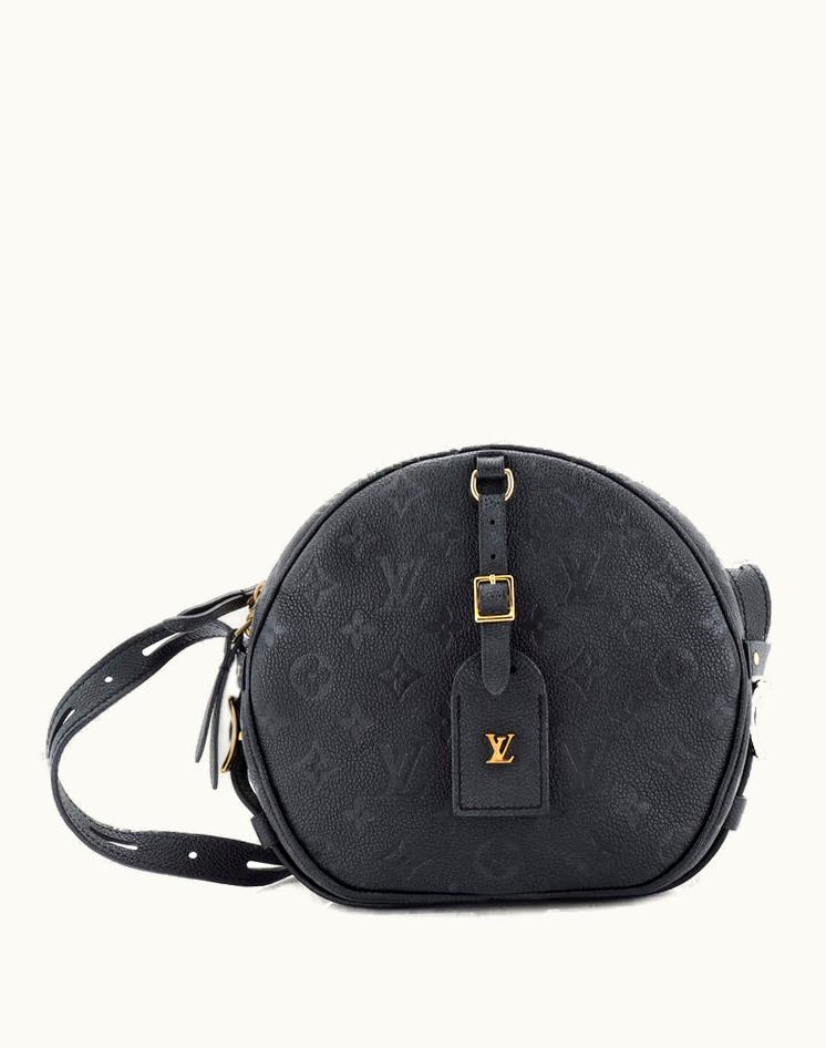 Louis Vuitton Louis Vuitton Boite Chapeau Souple Bag Monogram Empreinte Leather MM in Black
