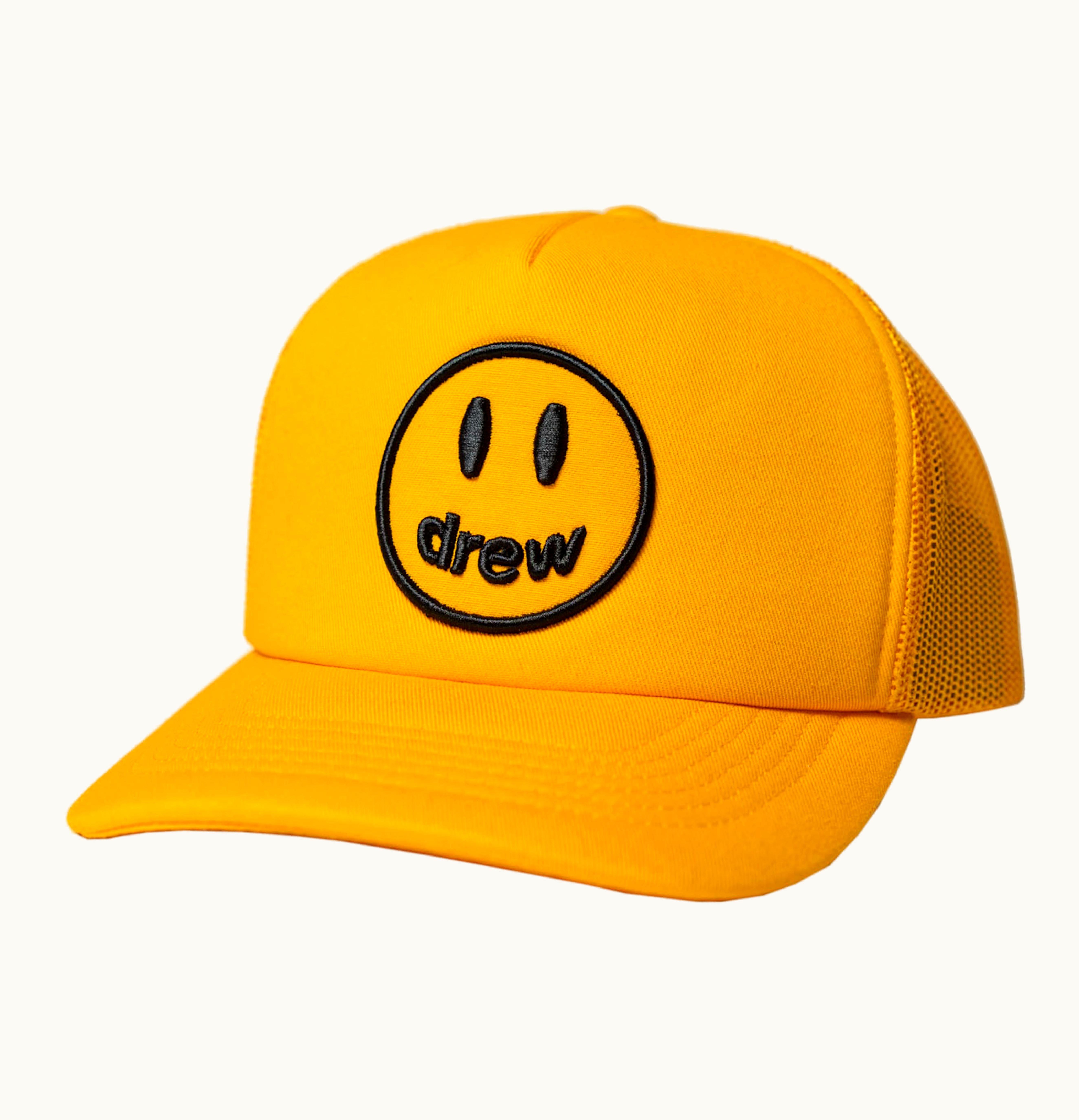drew house drew house mascot trucker hat ss22 golden yellow
