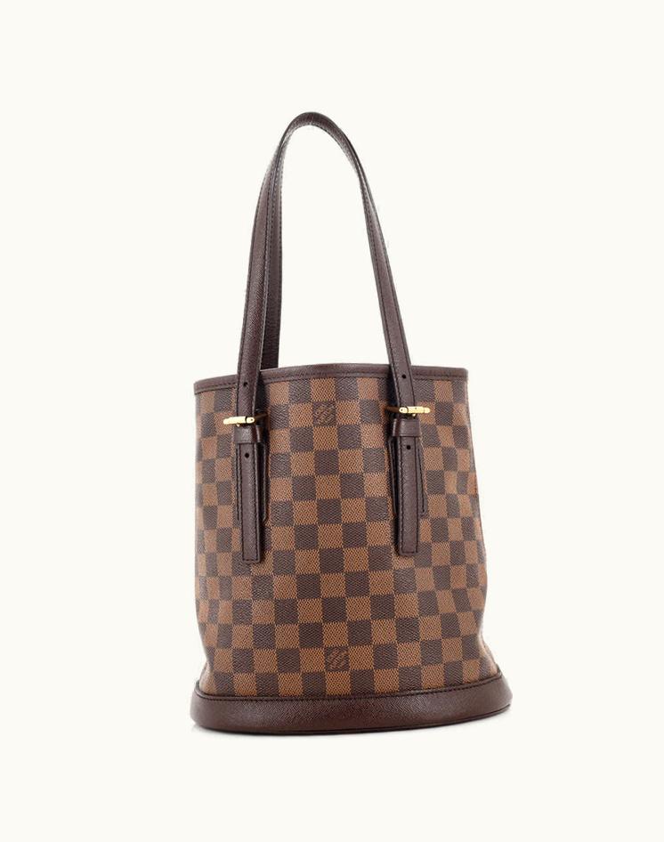 Louis Vuitton Louis Vuitton Marais Bucket Bag Damier Coated Canvas Brown Gold