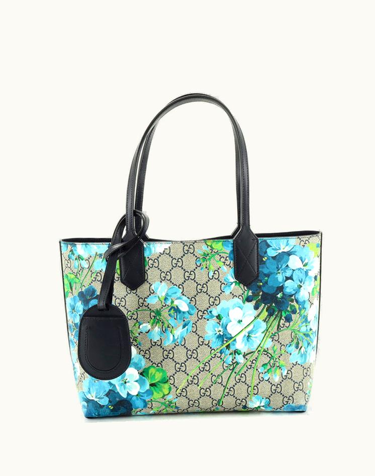 Gucci Gucci Reversible Tote Blooms GG Print Leather Small