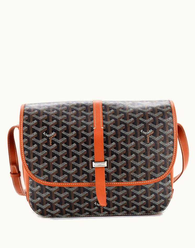 Goyard Goyard Belvedere II Messenger Bag Coated Canvas MM Brown Silver