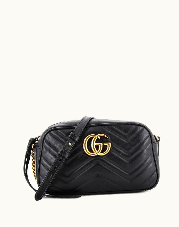 Gucci Gucci GG Marmont Shoulder Bag Matelasse Leather Small Black