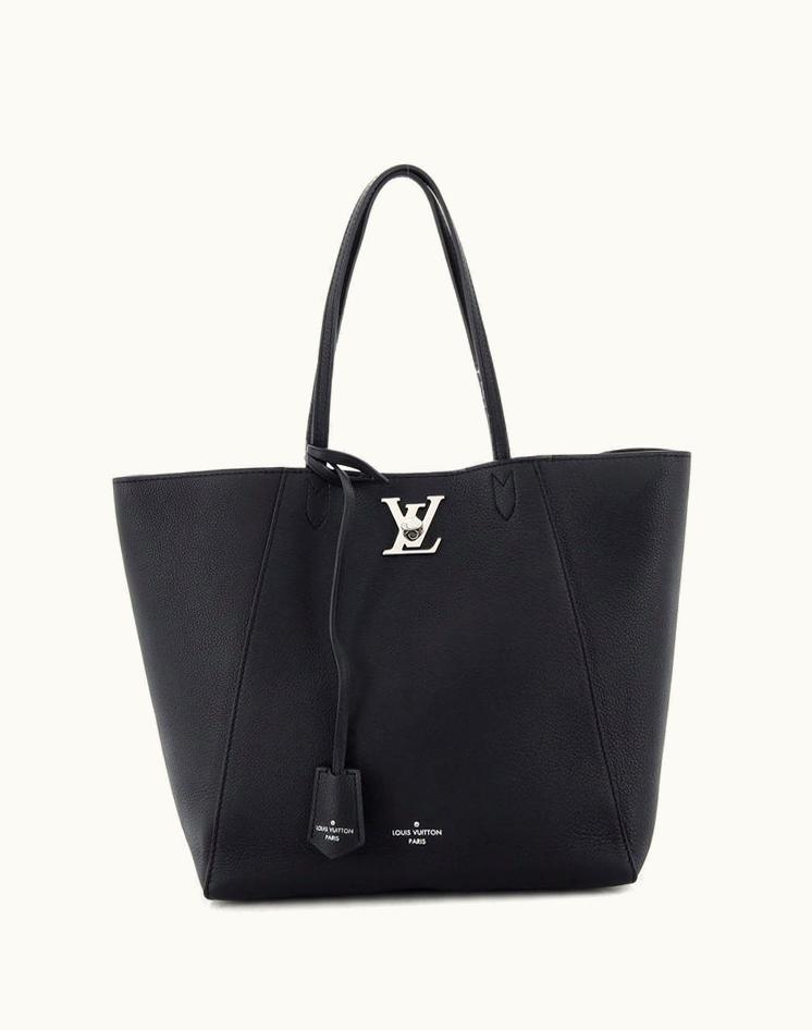 Louis Vuitton Louis Vuitton Lockme Cabas Leather Bag in Black
