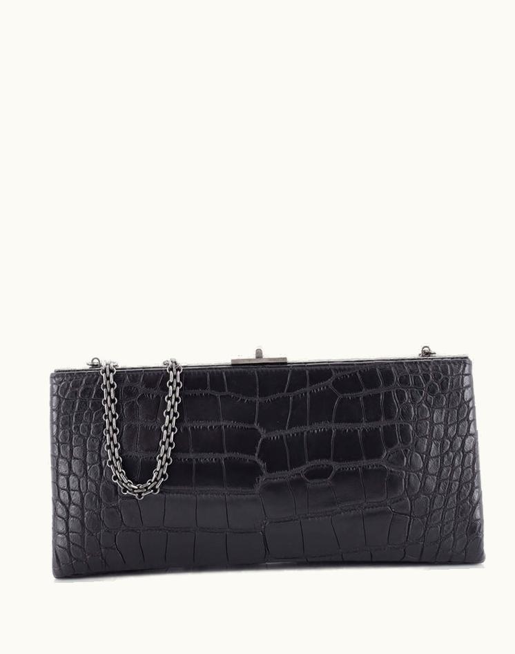 Chanel Chanel Reissue 2.55 Box Chain Clutch Crocodile Long