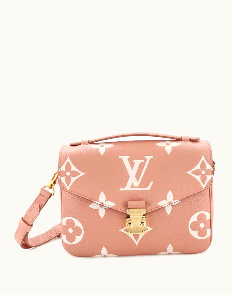 Louis Vuitton Louis Vuitton Pochette Metis Bicolor Monogram Empreinte Giant Leather Crossbody Bag Pink Gold