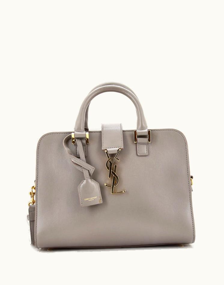 Saint Laurent Saint Laurent Monogram Cabas Leather Baby Gray