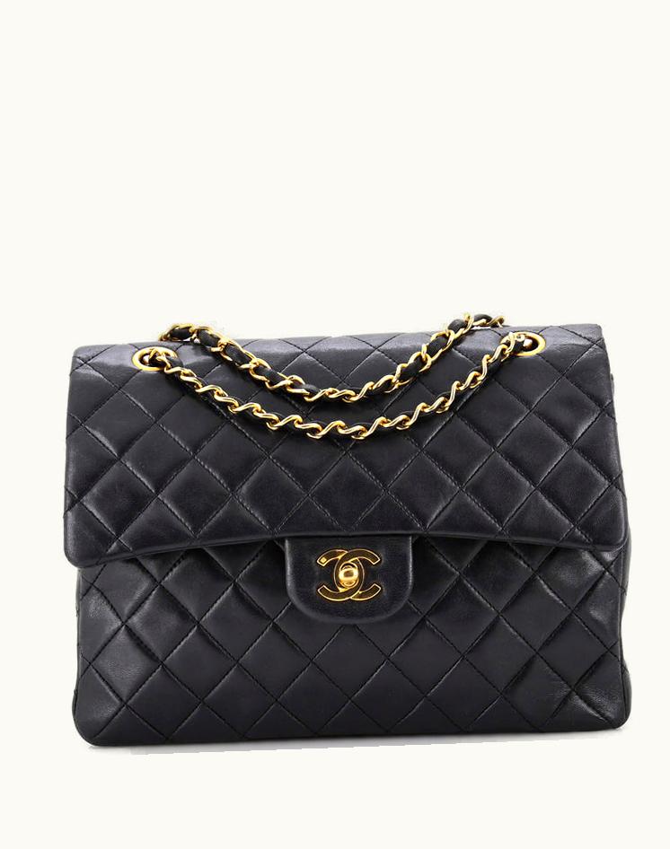 Chanel Chanel Vintage Square CC Flap Bag Quilted Lambskin Medium