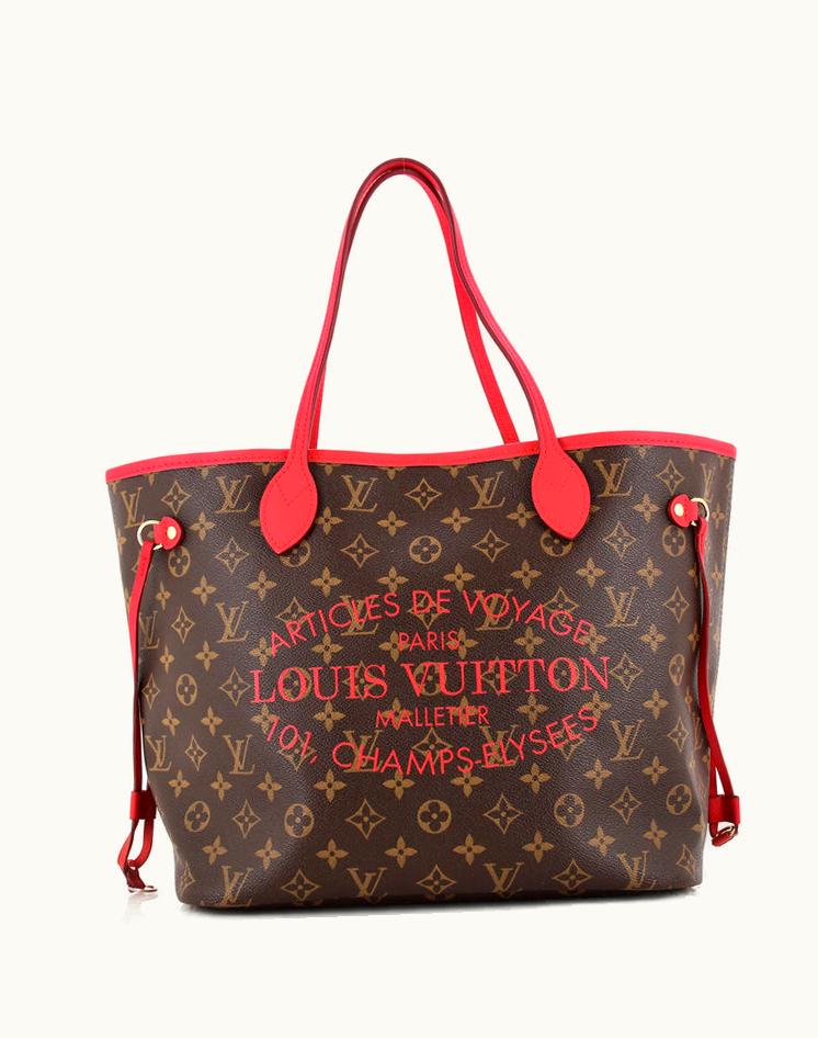 Louis Vuitton Louis Vuitton Neverfull Tote Limited Edition Ikat Monogram Canvas MM Brown & Pink
