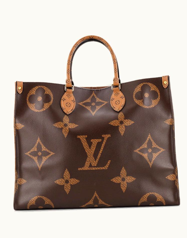 Louis Vuitton Louis Vuitton Onthego Tote Reverse Monogram Giant GM Coated Canvas Brown/Gold