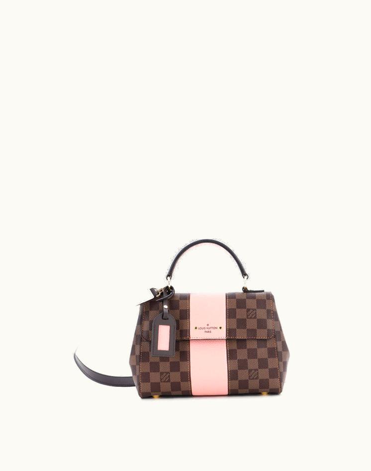 Louis Vuitton Louis Vuitton Bond Street Handbag Damier With Leather BB in Brown/Pink Canvas