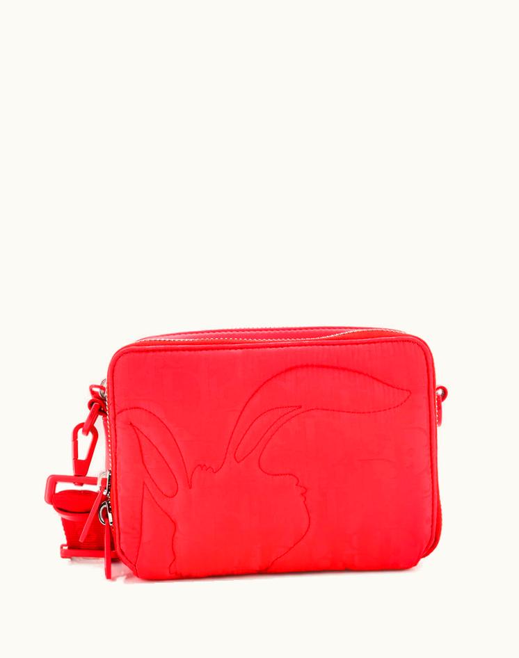 Dior Dior X Erl Double Zip Crossbody Pouch Quilted Oblique Mirage Technical Fabric