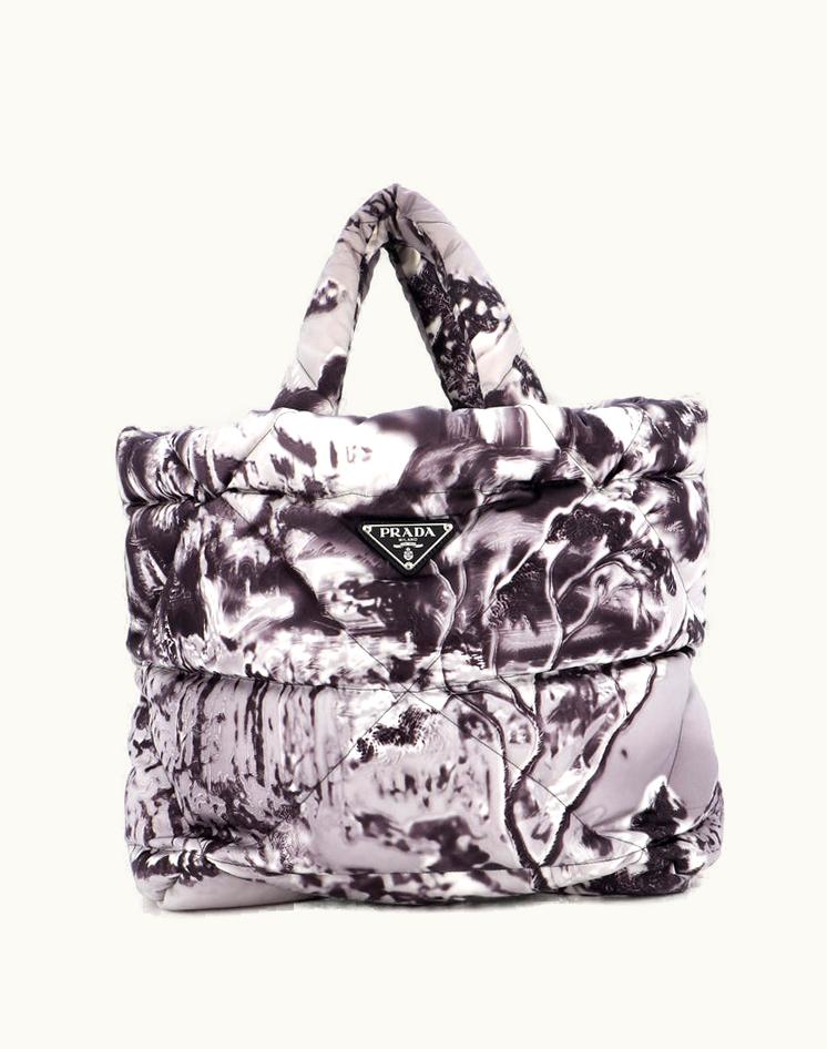 Prada Prada Padded Tote Bag Quilted Printed Re-Nylon Medium