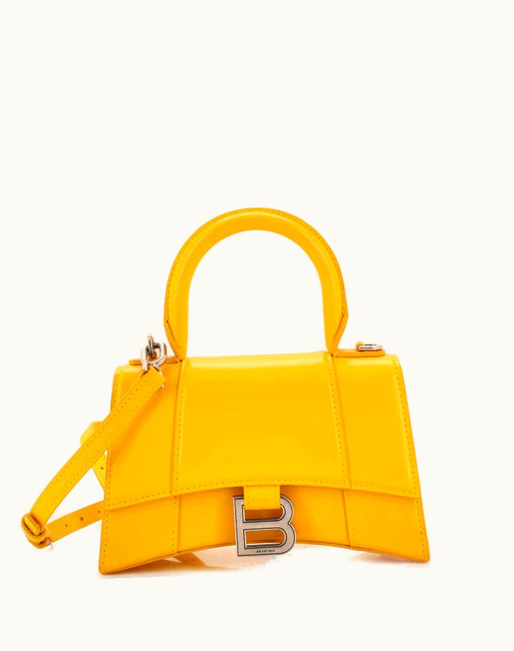 Balenciaga Balenciaga Hourglass Top Handle Bag Leather XS Luxury Crossbody Yellow