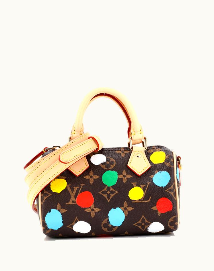 Louis Vuitton Louis Vuitton Speedy Bandouliere NM Bag Yayoi Kusama Brown Multicolor Monogram Canvas Nano