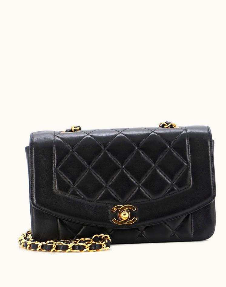 Chanel Chanel Vintage Diana Flap Bag Quilted Lambskin Small