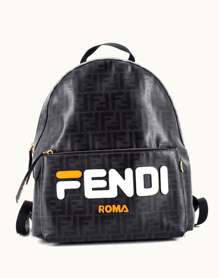 Fendi Fendi Mania Logo Backpack Zucca Coated Canvas Medium