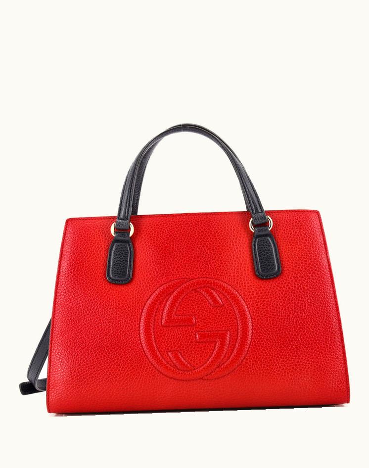 Gucci Gucci Soho Convertible Top Handle Satchel Leather Medium