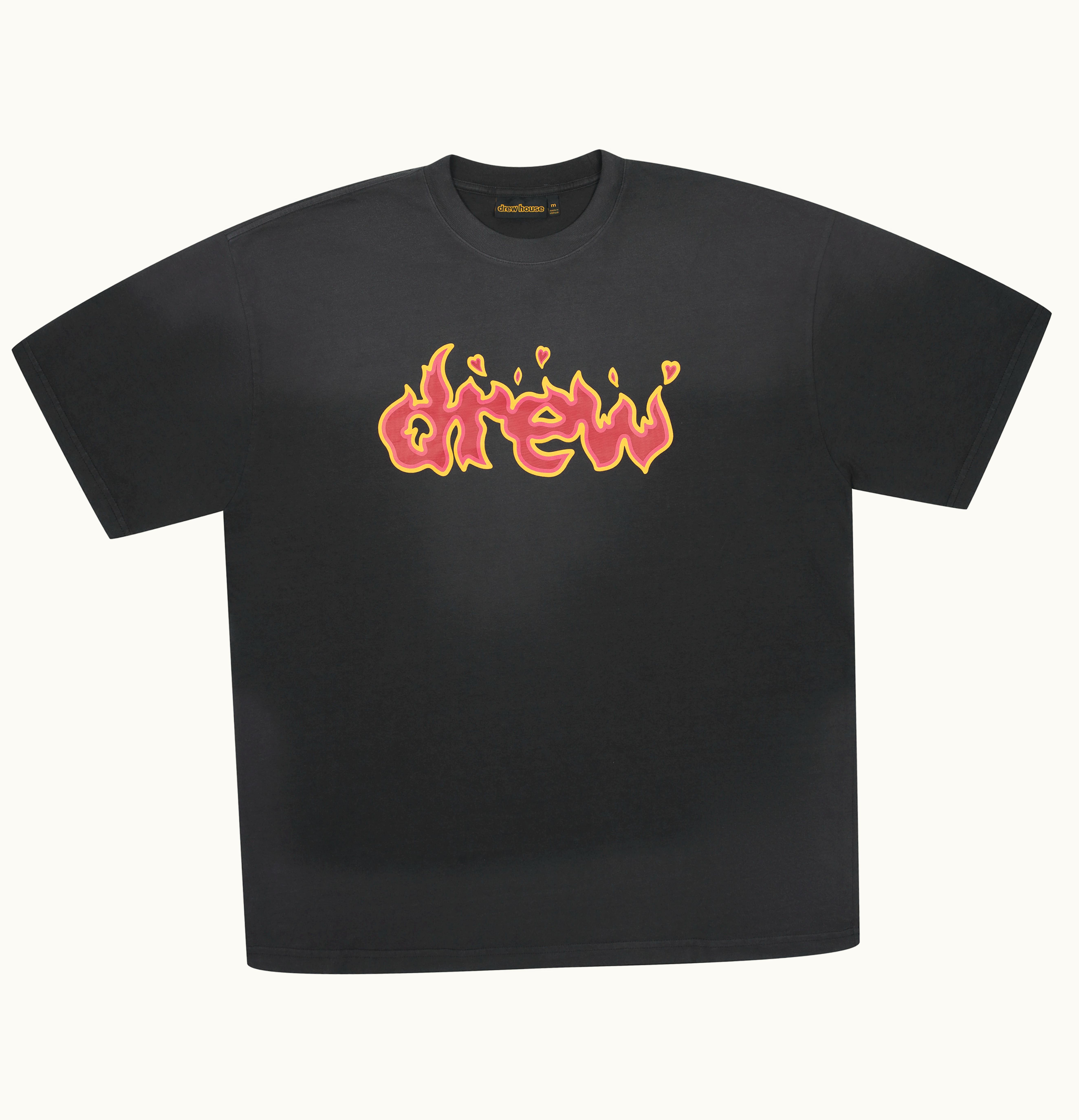 drew house drew house lit drew t shirt faded black