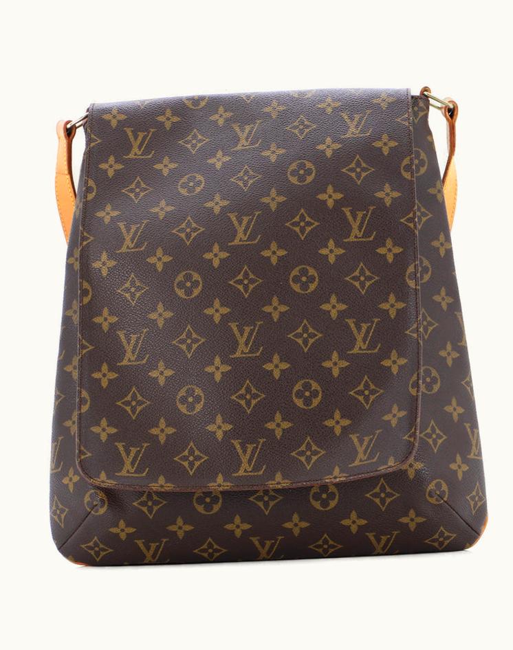 Louis Vuitton Louis Vuitton Musette Salsa Handbag Monogram Canvas GM Brown Yellow