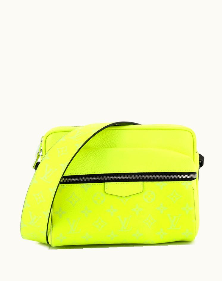 Louis Vuitton Louis Vuitton Outdoor Messenger Bag Monogram Taigarama Coated Canvas Leather Yellow Silver