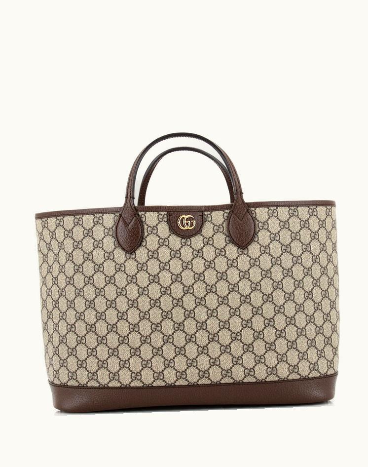 Gucci Gucci Ophidia Top Handle Shopping Tote GG Coated Canvas Medium