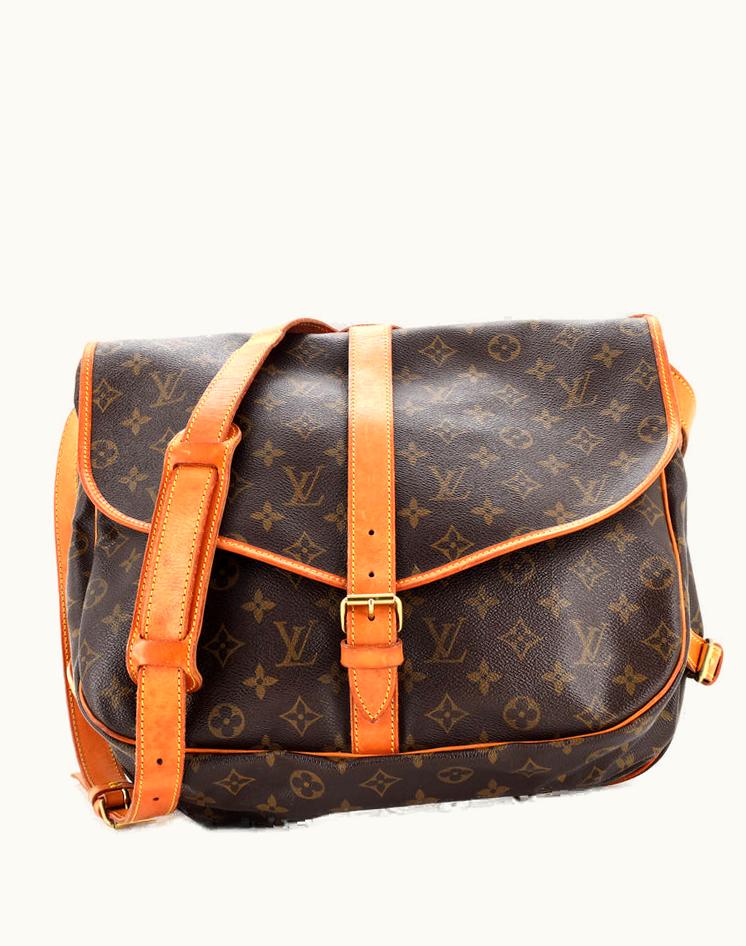 Louis Vuitton Louis Vuitton Saumur Handbag Monogram Canvas 35 in Brown