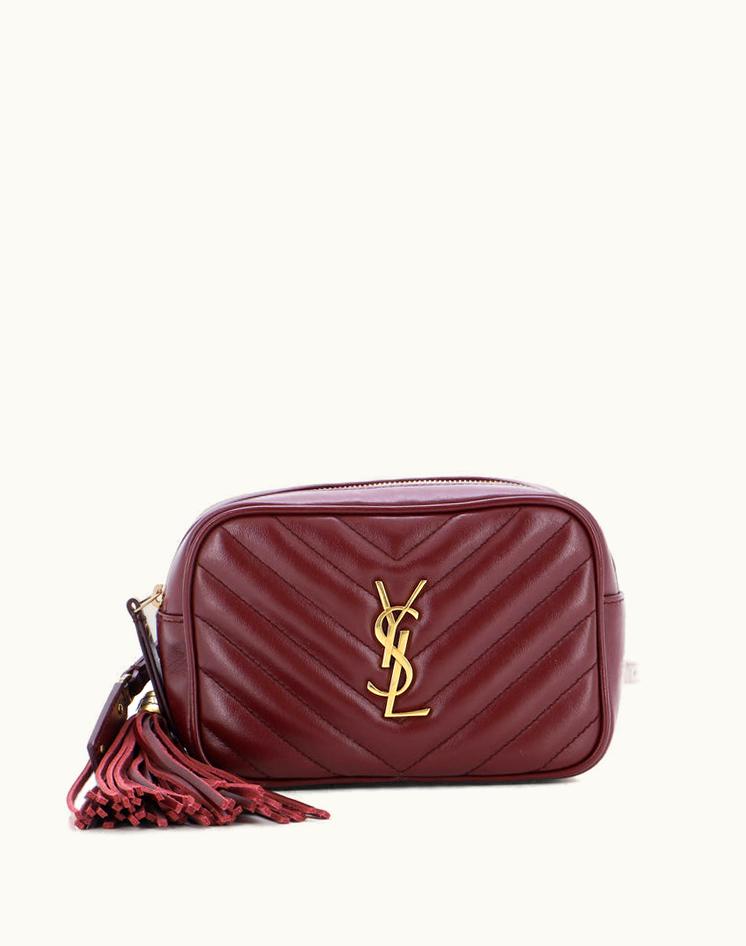 Saint Laurent Saint Laurent Lou Belt Bag Matelasse Chevron Leather Red