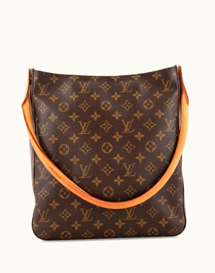 Louis Vuitton Louis Vuitton Looping Handbag Monogram Canvas GM Luxury Designer Bag Brown