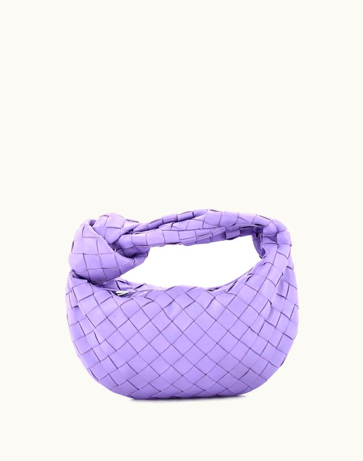 Bottega Veneta Bottega Veneta Bv Jodie Mini Hobo Intrecciato Nappa Purple