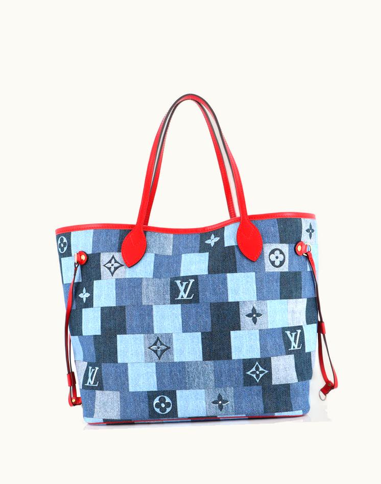Louis Vuitton Louis Vuitton Neverfull Tote Damier And Monogram Patchwork Denim MM