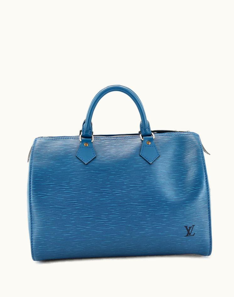 Louis Vuitton Louis Vuitton Speedy Handbag Epi Leather 30 Blue