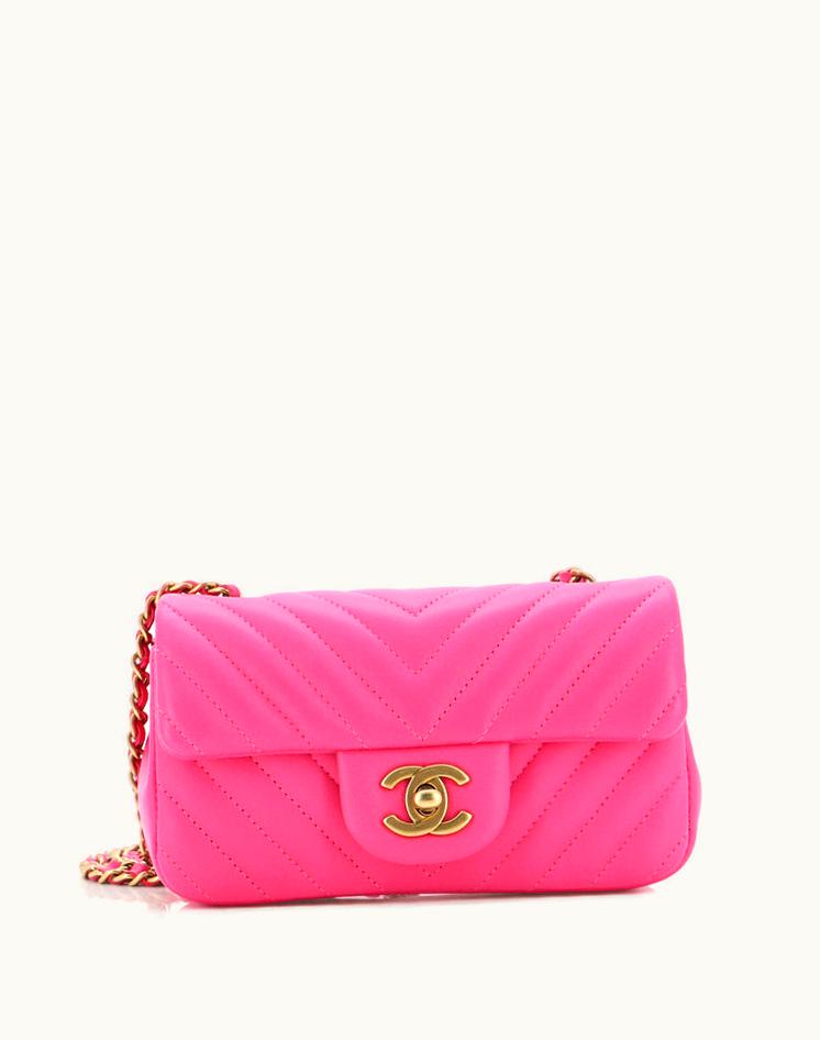 Chanel Chanel Classic Single Flap Bag Chevron Lambskin Extra Mini