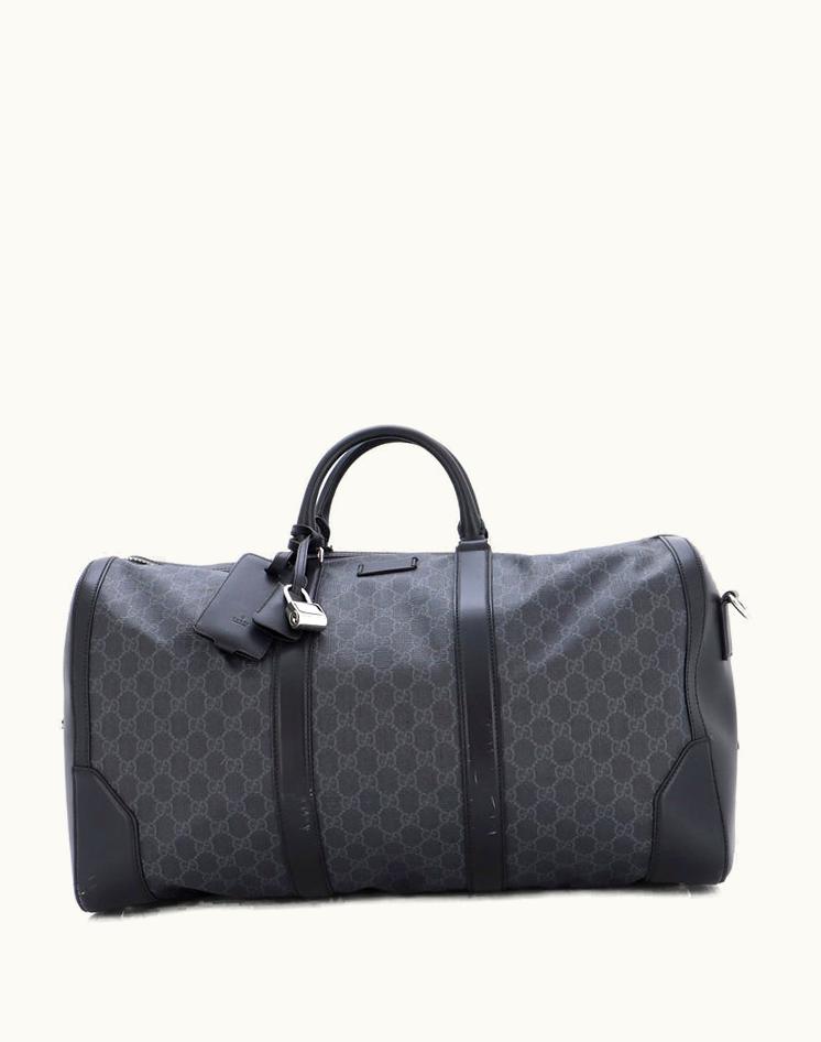 Gucci Gucci Convertible Duffle Bag GG Coated Canvas Large