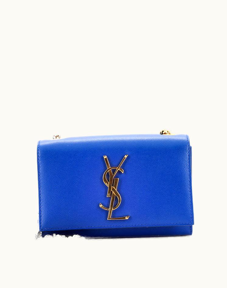 Saint Laurent Saint Laurent Classic Monogram Crossbody Bag Small Grainy Leather Blue