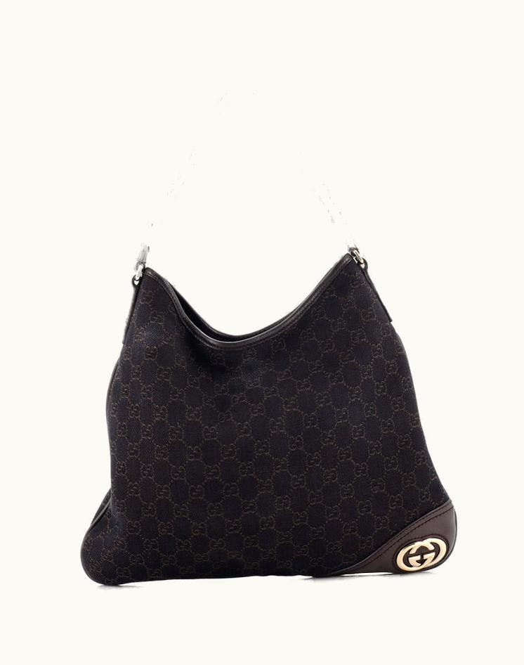 Gucci Gucci New Britt Hobo (Outlet) GG Canvas Medium