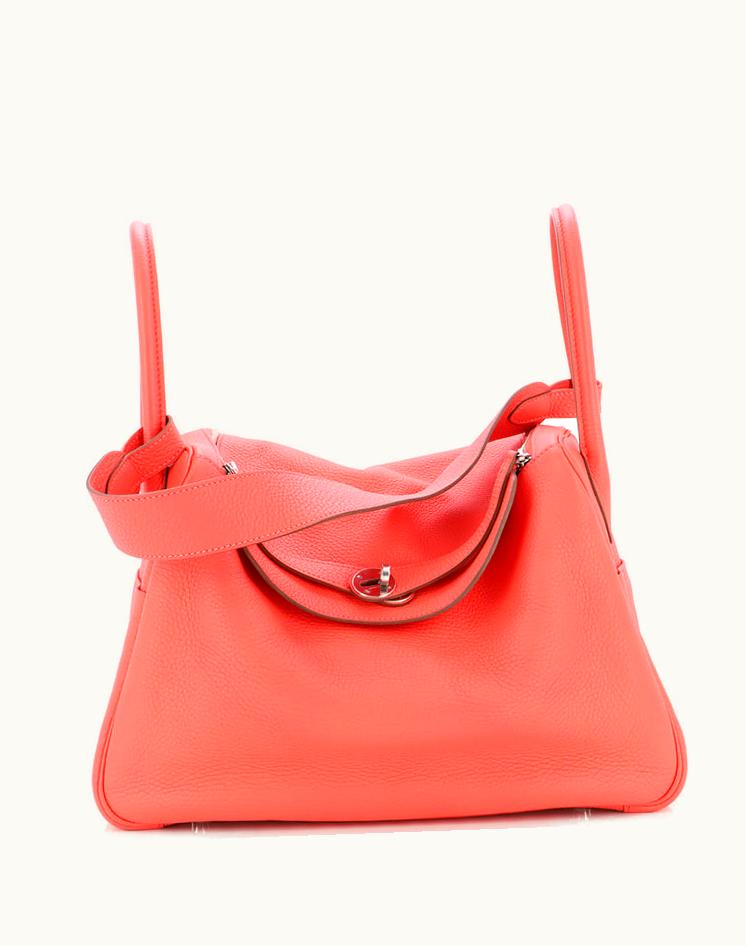 Hermès Hermès P Square Lindy Bag Clemence 34 in Pink